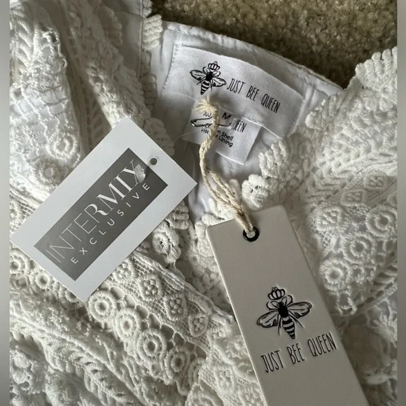 Just BEE Queen Tulum Ruched Crochet Midi Dress size Large